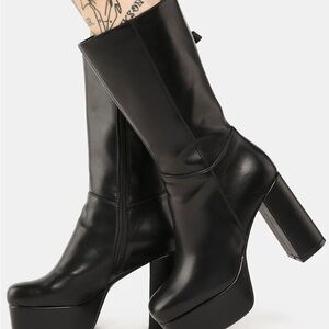 Wide Calf Going Under Platform Boots dollskill lamoda